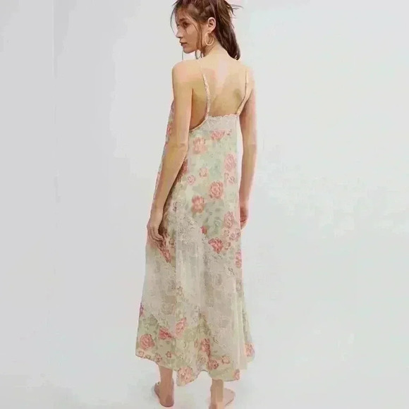 Free People Intimately Free First Date Print Sleeveless Maxi Dress Size Small - Picture 4 of 5